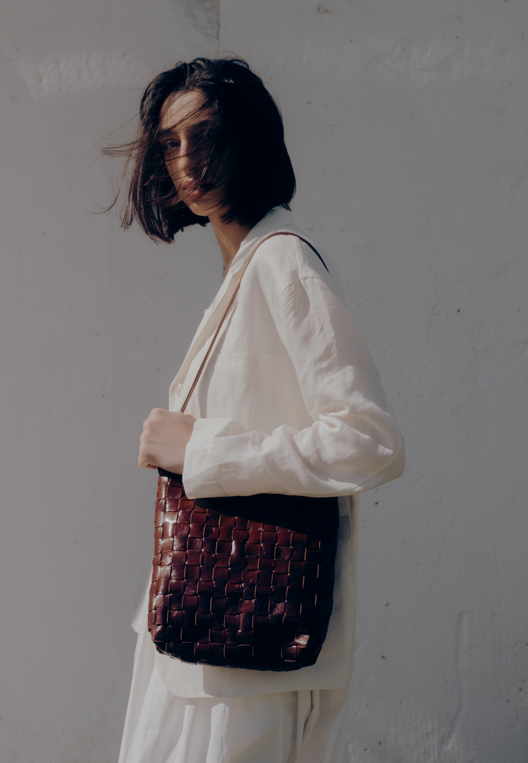 Shaker Bag — Walnut — Narrow Weave
