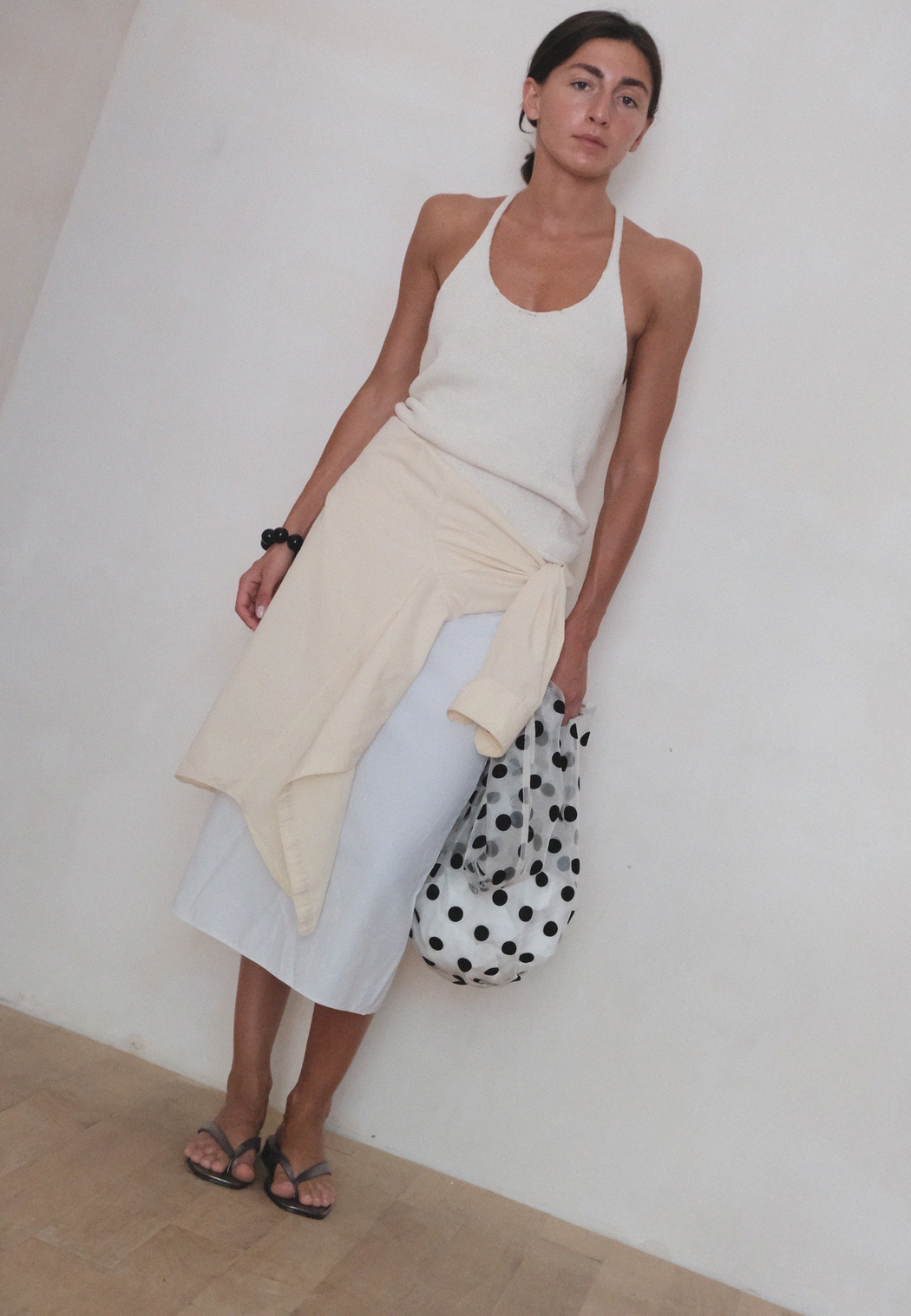 POLKA DOT SHOULDER TOTE