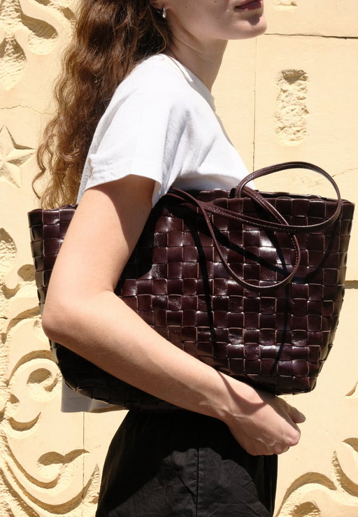 Shaker Basket Bag | Wine Brown