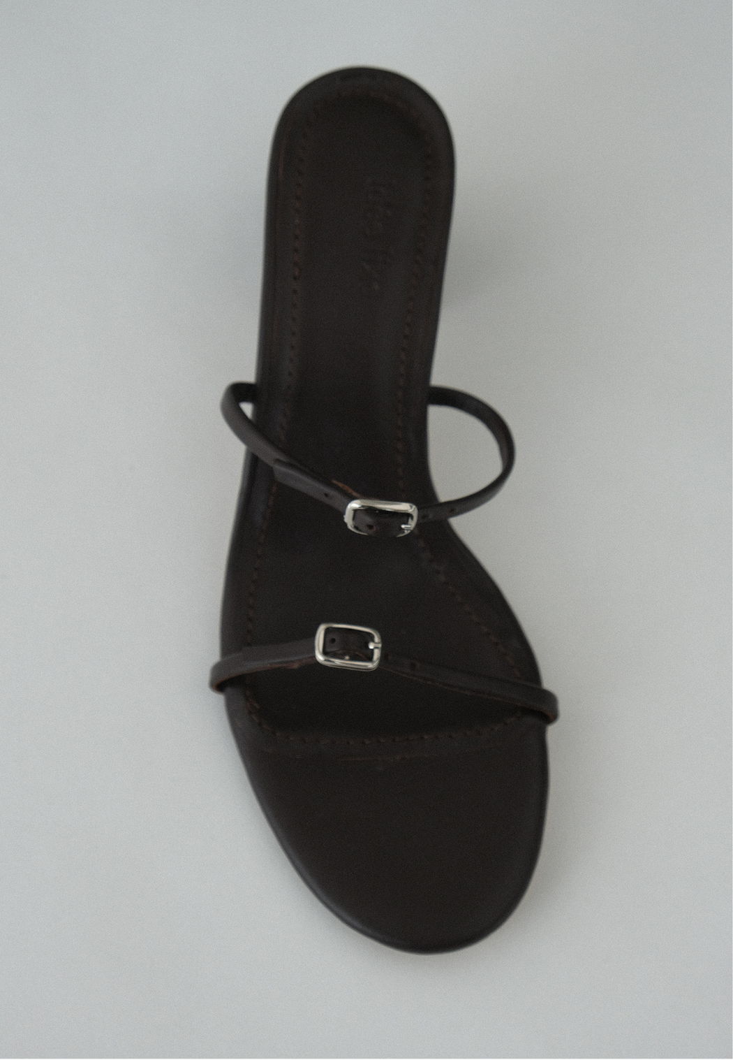 BUCKLE HEELED SANDALS | Dark Choc