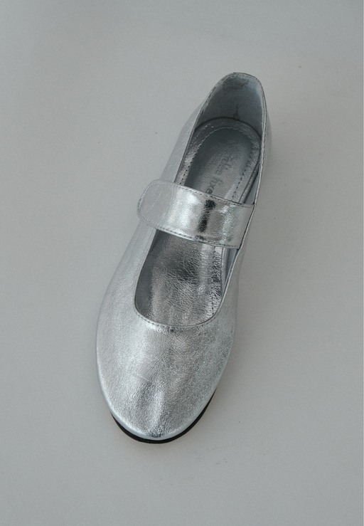 Mary Janes Velcro | Silver