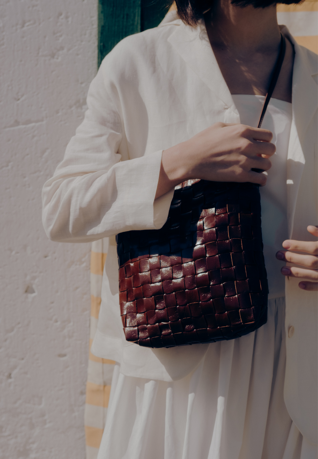 Shaker Bag — Walnut — Narrow Weave