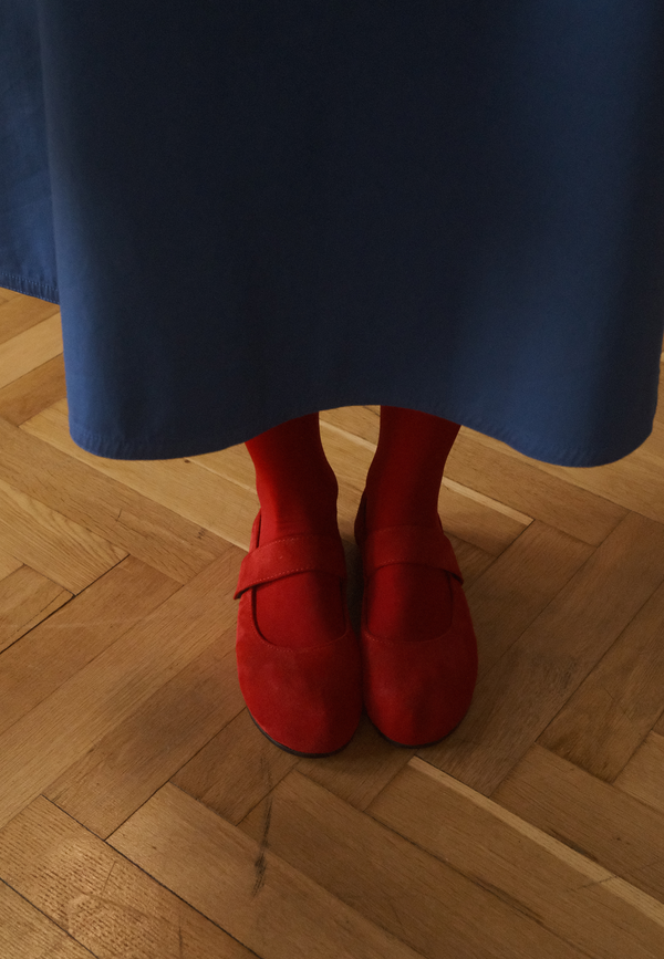 Mary Janes Velcro | True Red