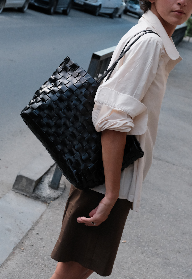 Shaker Basket Bag | Black