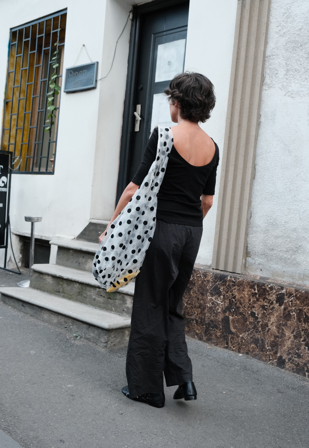 POLKA DOT SHOULDER TOTE