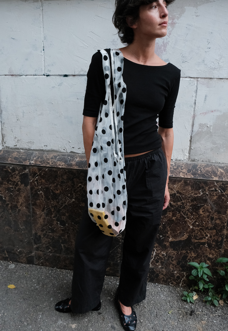 POLKA DOT SHOULDER TOTE