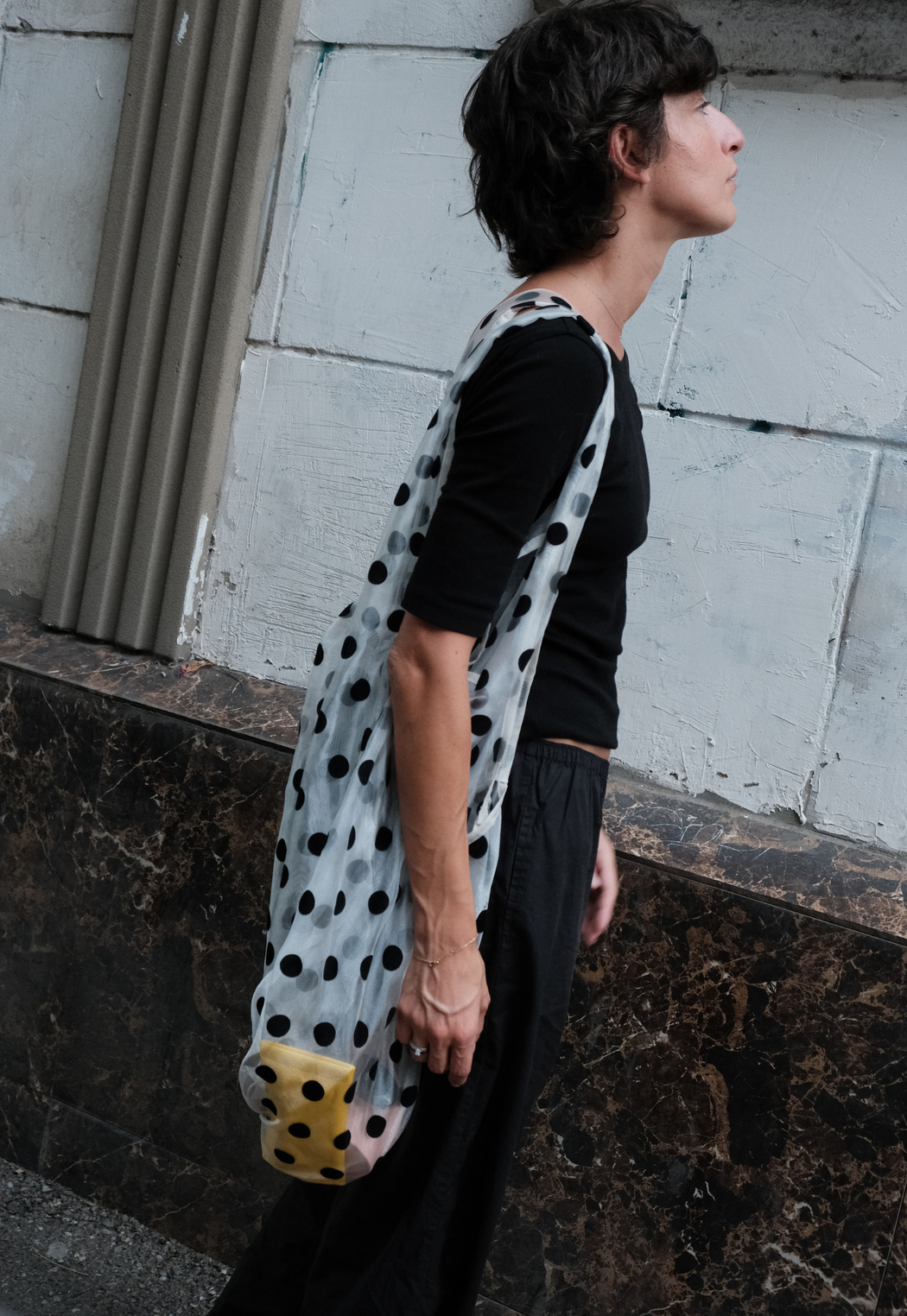 POLKA DOT SHOULDER TOTE