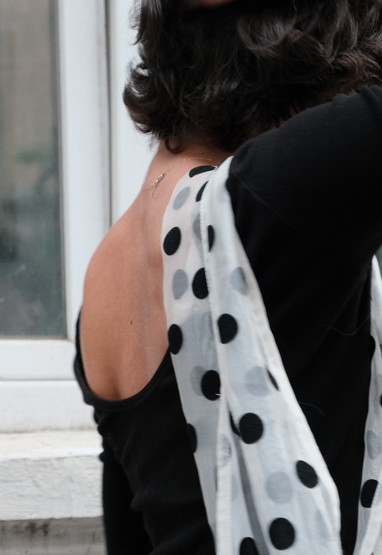 POLKA DOT SHOULDER TOTE