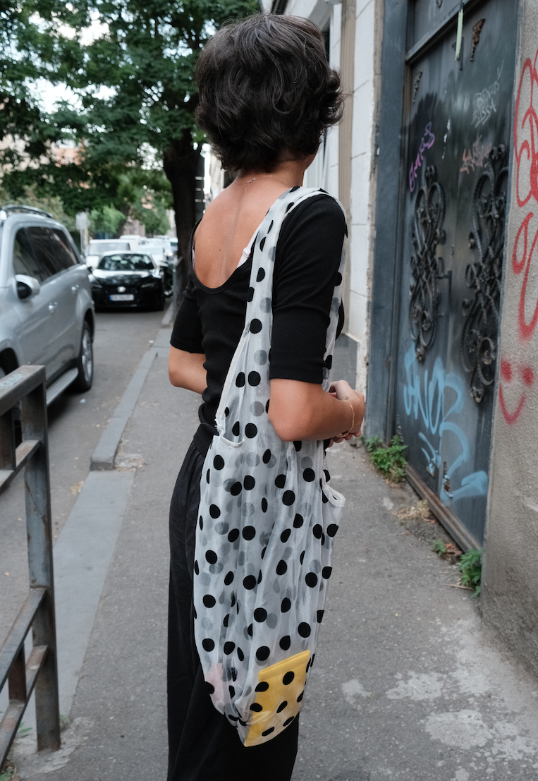 POLKA DOT SHOULDER TOTE