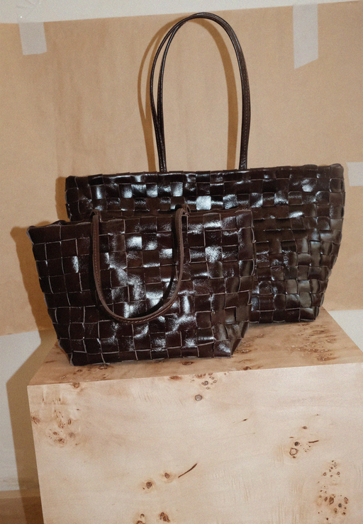Shaker Basket Bag | Wine Brown