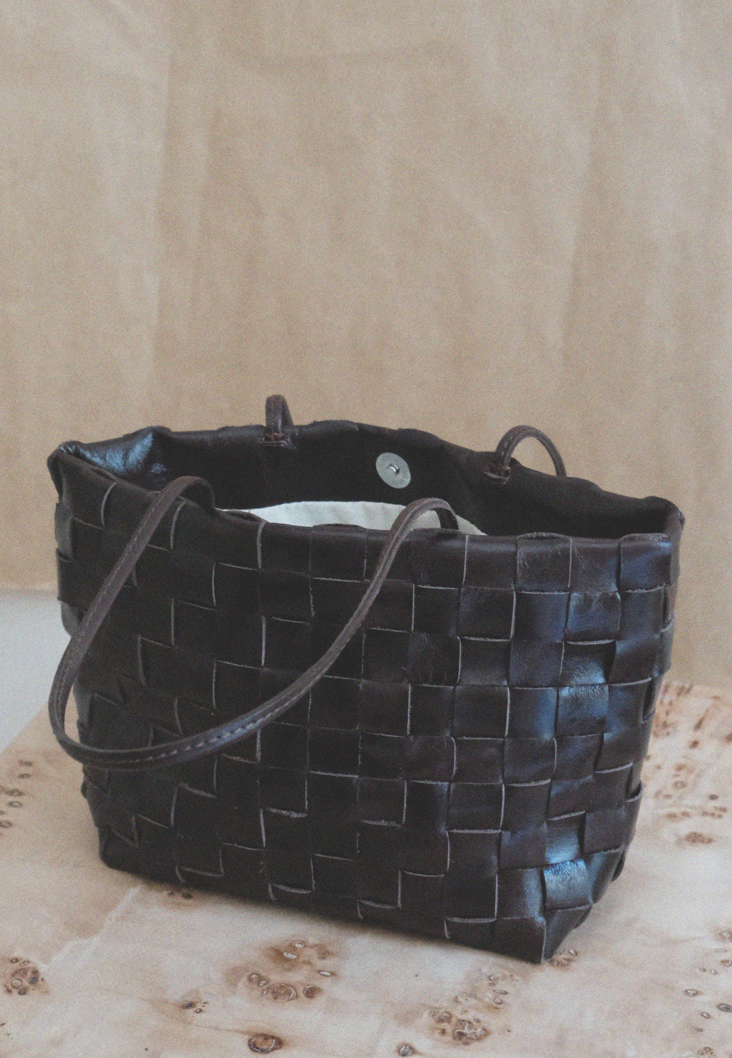 SMALL SHAKER BASKET | WINE BROWN