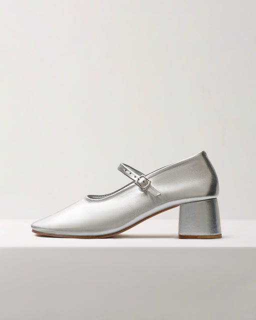 RIVER MARY JANE HEELS — SILVER